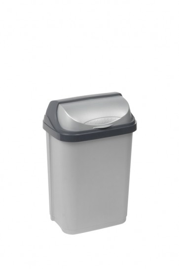 Odpadkový koš "Roll-Top" 10 l, stříbrný   POSLEDNÍ 4 KS