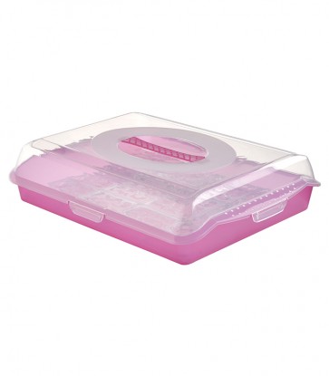 Plastový box PARTY, růžový, 35x45x11 cm 