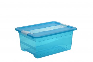 Plastový box Crystal 12 l, svěží modrý, 39,5x29,5x17,5 cm - POSLEDNÍCH 11 KS 