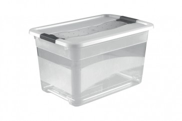 Plastový box Crystal 83 l, průhledný, 79,5x39,5x40 cm