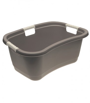 Ergonomický koš na prádlo s měkkým úchytem, 49 l, šedý - POSLEDNÍ 1 KS