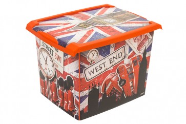 Plastový box Fashion, "LONDON", 39x29x27cm - POSLEDNÍ KUS