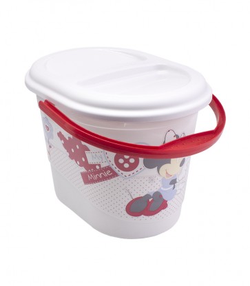 Kyblík na pleny v bílé barvě s motivem Minnie - 37x26,5x26 cm - POSLEDNÍ 2 KS