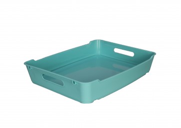 Plastový box LOFT A4, světle modrý, 37x28x6,5 cm - POSLEDNÍ 1 KS