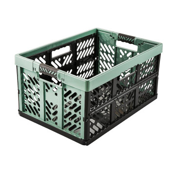 Plastový skládací box, velký, zelený, 54x37x28 cm