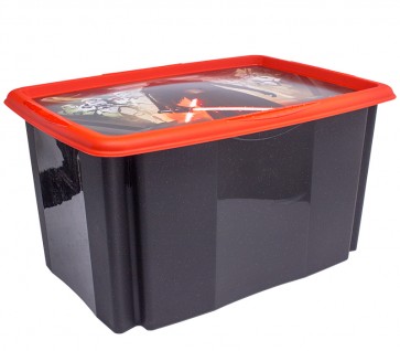 Plastový box Star Wars, 45 l, černý s víkem, 55x39,5x29,5 cm   POSLEDNÍ 1 KS