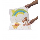 Cestovní dětská přebalovací podložka v bílé barvě s motivem Medvídka Pú- 58x40x0,5 cm 