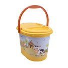 Kyblík na pleny ve světle oranžové barvě s motivem Funny Farm - 37x26,5x26 cm - POSLEDNÍ 2 KS