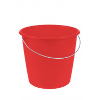 Kbelík s kovovou rukojetí, červený, 10l - POSLEDNÍ 4 KS