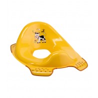 Sedátko na WC v světle oranžové barvě s motivem Funny Farm - 30x40x15 cm - POSLEDNÍ 3 KS