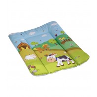 Dětská přebalovací podložka ve světle zelené barvě s motivem Funny Farm - 70x50x5 cm   POSLEDNÍ 1 KS