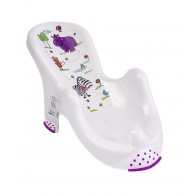 Anatomicky tvarované lehátko v bílé barvě s motivem Hippo - 53x25x22 cm 