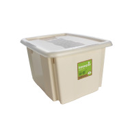 Plastový box Colours, 24 l, krémový s víkem   POSLEDNÍ 4 KS