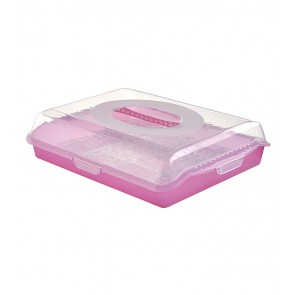 Plastový box PARTY, růžový, 35x45x11 cm 