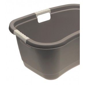Ergonomický koš na prádlo s měkkým úchytem, 49 l, šedý - POSLEDNÍ 1 KS