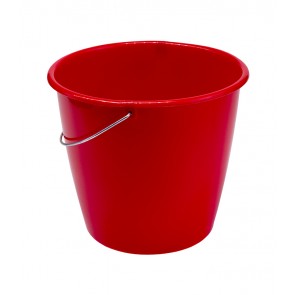 Kbelík s kovovou rukojetí, červený, 5l - POSLEDNÍCH 10 KS