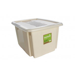 Plastový box Colours, 15 l, krémový s víkem   POSLEDNÍ 3 KS
