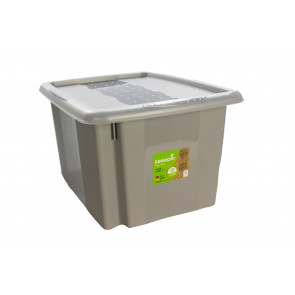 Plastový box Colours, 15 l, šedý s víkem   POSLEDNÍCH 7 KS