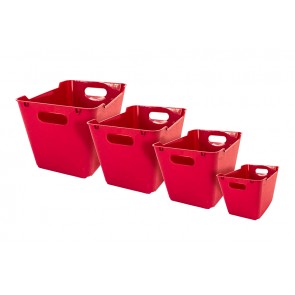 Plastový box LOFT 6 l, tmavě červený, 29,5x19x15 cm. - POSLEDNÍ 2 KS