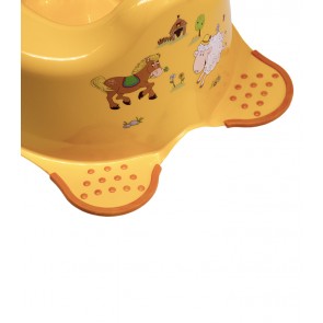 Dětský nočník ve světle oranžovém provedení s motivem Funny Farm - 38x27x24 cm - POSLEDNÍ 4 KS