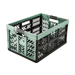 Plastový skládací box, velký, zelený, 54x37x28 cm