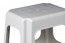 Plastový taburet maxi, šedý, 41x33,5x42,5 cm