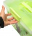 Cestovní box v zelené barvě s motivem Hippo - 40x24x21 cm 