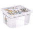 Plastový box Bambi, 45 l, průhledný s víkem, 55,5 x 40 x 30 cm